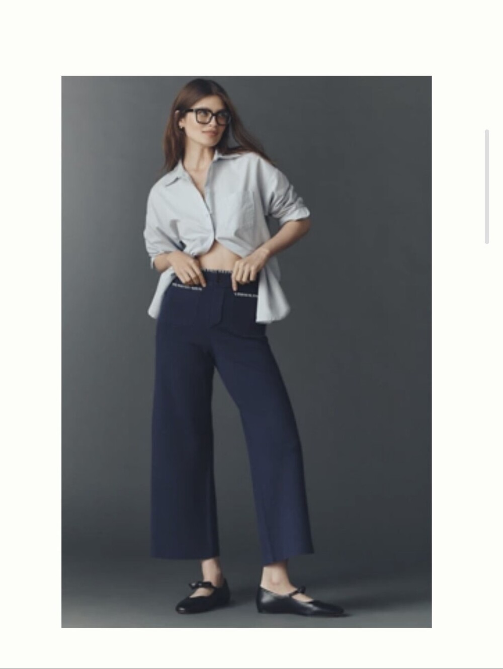 Colette Crop Whipstich Sweater Pants by Maeve